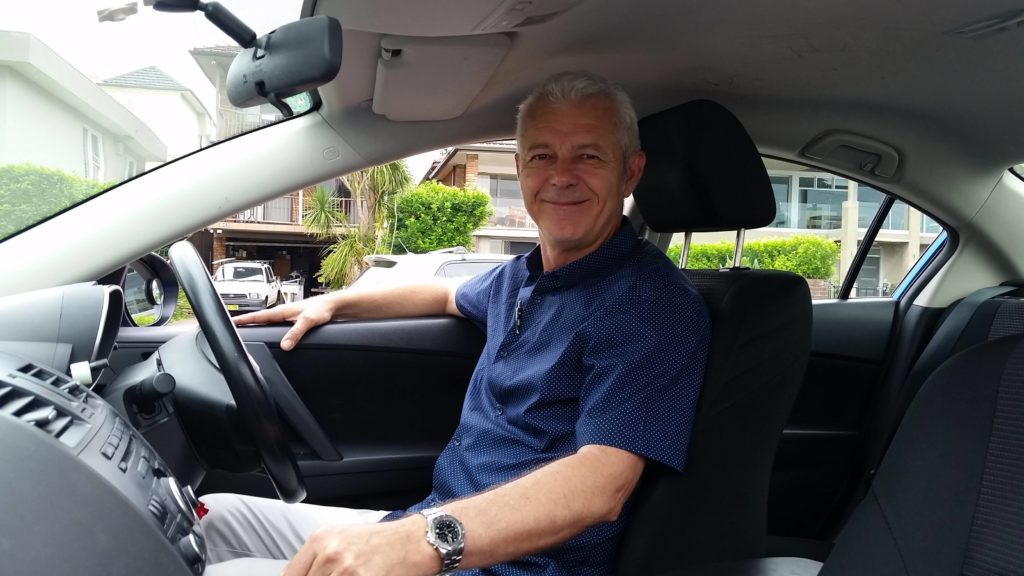 Driving Instructor Leichhardt inside car Frankt