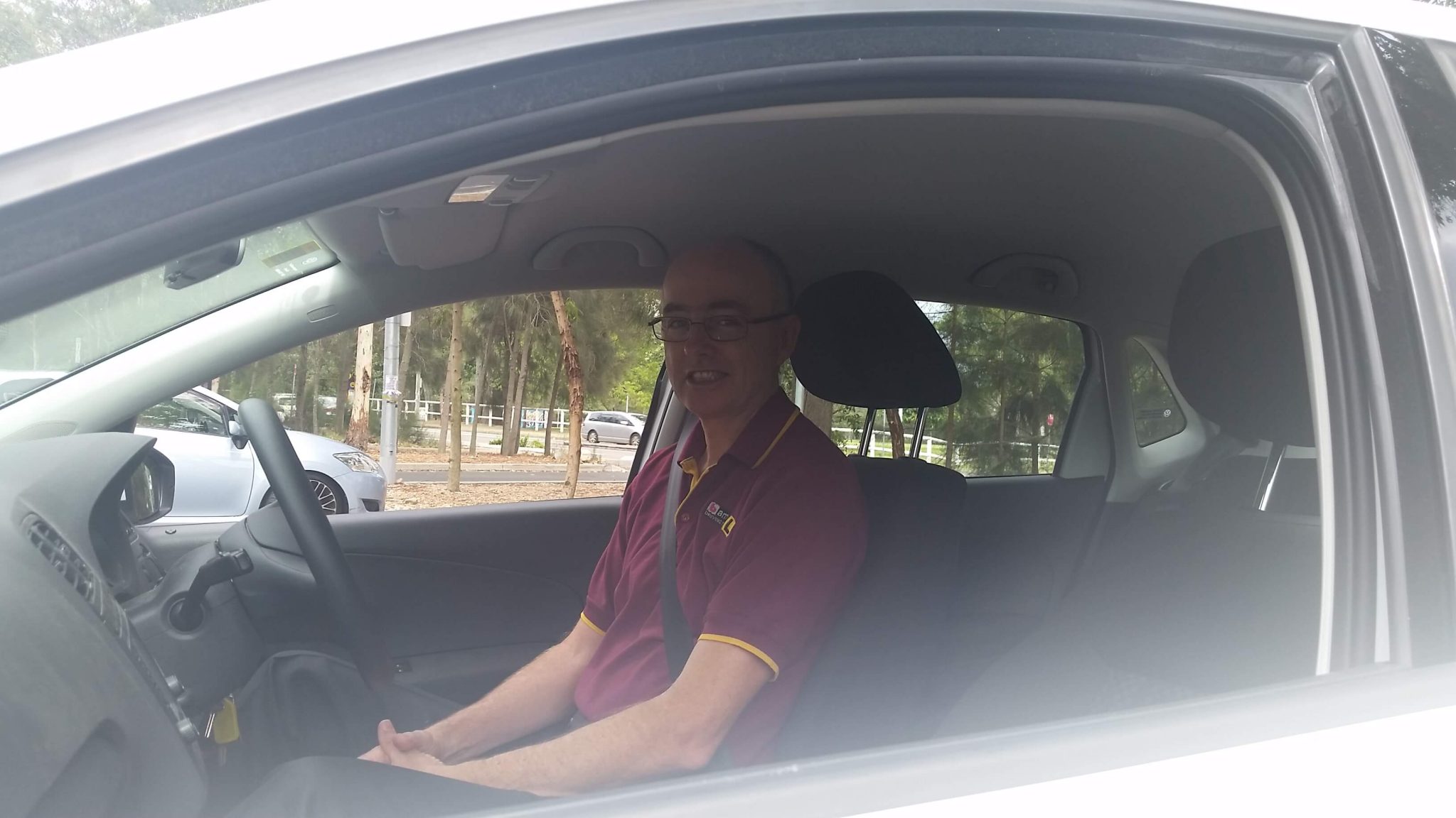 Driving Instructor Marrickville inside car Evang